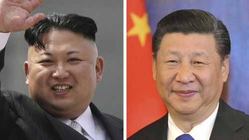 North Korea's Kim Jong-un (L) and China's Xi Jinping. (AAP)