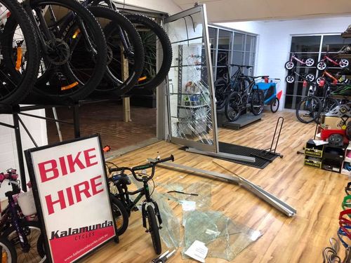 Several bikes were taken from the shop.