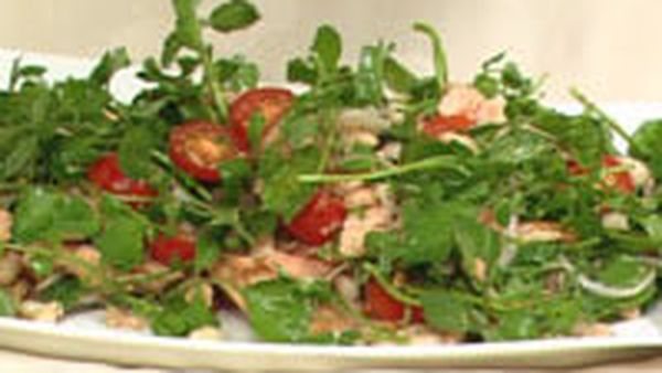 Smoked trout, watercress and pecan salad