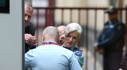 Gregory Keith Davies arrives in a prison van at the Melbourne Supreme Court earlier this year.