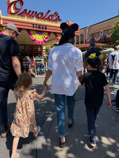 Meghan and Prince Harry, the Duke and Duchess of Sussex, with Prince Archie and Princess Lilibet at Disneyland in California, May 2026.