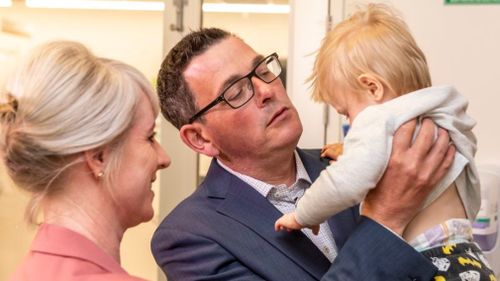 There's been plenty of happy snaps of the premier with babies in the final week of the election campaign.