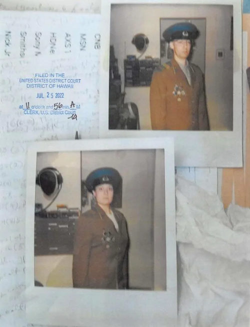 Old photos showed the pair wearing KGB uniforms.
