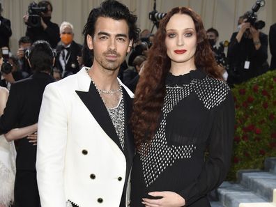 Joe Jonas, left, and Sophie Turner attend The Metropolitan Museum of Art's Costume Institute benefit gala celebrating the opening of the "In America: An Anthology of Fashion" exhibition on Monday, May 2, 2022, in New York. (Photo by Evan Agostini/Invision/AP)