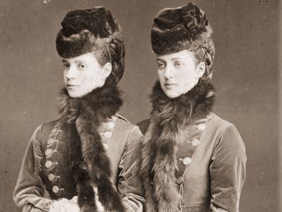 Alexandra of Denmark, later Queen Alexandra of the UK, and her sister Dagmar, later the Empress Marie Dagmar of Russia