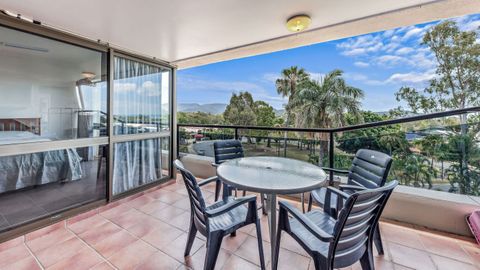 The north-facing balcony receives fresh sea breezes Whitsundays apartment Domain
