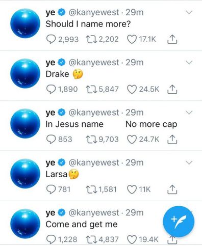 Larsa Pippen, Kanye West, tweet, Kim Kardashian