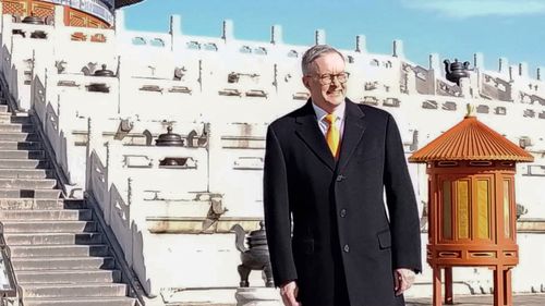 Anthony Albanese at the Temple of Heaven in Beijing, China.