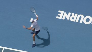 Novak Djokovic at Rod Laver Arena in Melbourne.