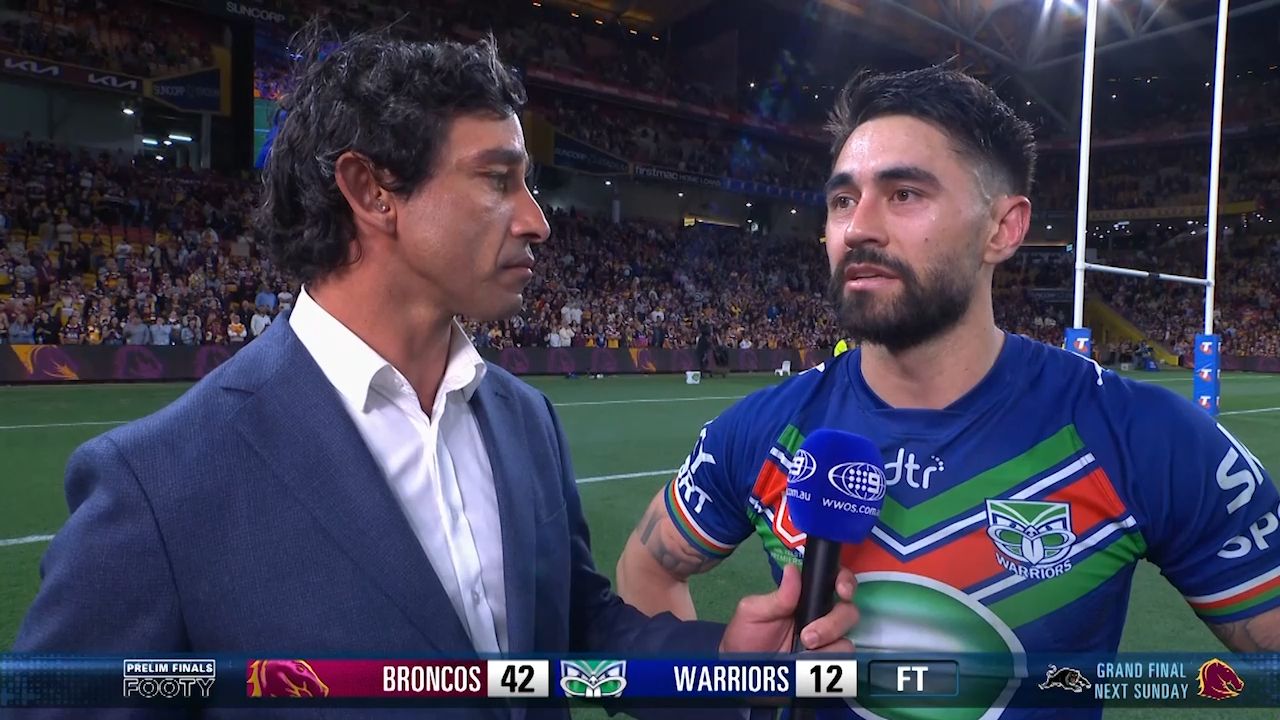 'We let you down': Warriors star Shaun Johnson apologises to fans after massive preliminary final loss to Broncos 
