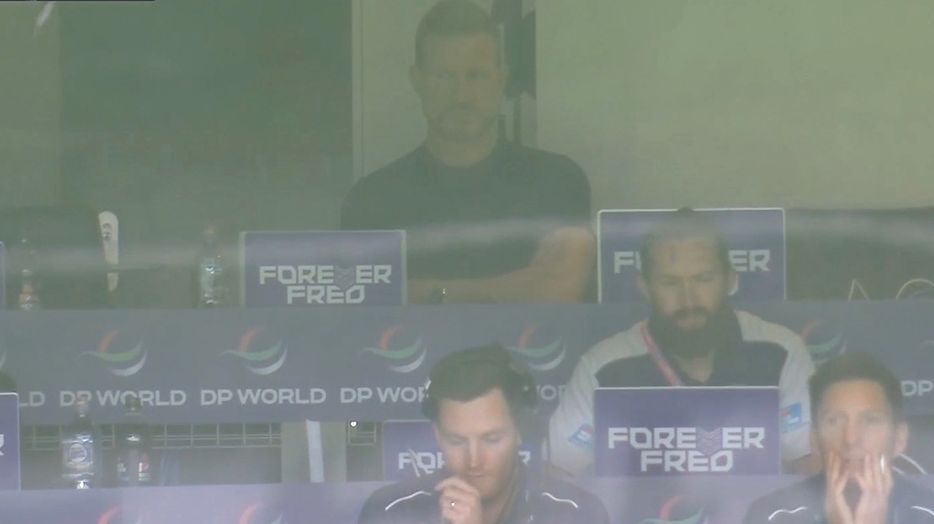 Nathan Buckley was spotted in Fremantle&#x27;s coaches&#x27; box.