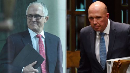 Leadership challenge: Malcolm Turnbull (left) has retained the top job after a challenge by Peter Dutton (right).