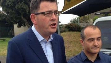 Opposition Leader Daniel Andrews made the announcement today. (Andrew Lund/9NEWS)
