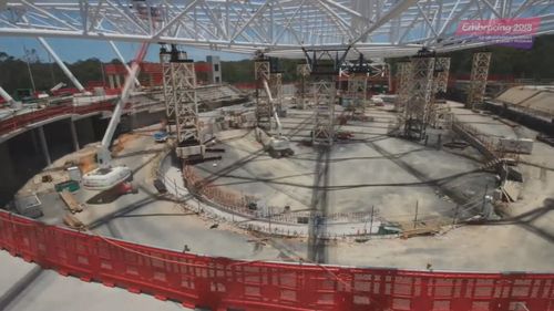 The velodrome under construction. (9NEWS)