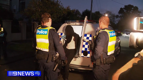 Four teenagers, aged between 14 and 16, were arrested near the scene.