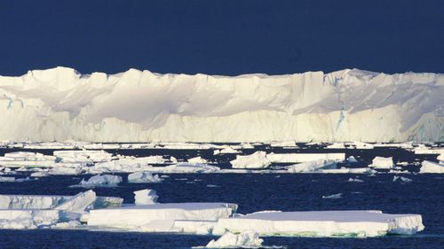 The Totten Glacier, located in Antarctica's Australian territory and bordering the Southern Ocean, is under threat. (AAP)