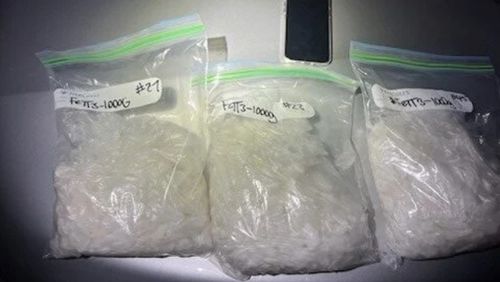 Another police search on the Gold Coast, Queensland on April 4, uncovered ﻿another 3kg of methylamphetamine in a blue Toyota Corolla.