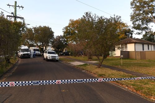 The home of the fatal shooting in Lalor Park. (AAP)