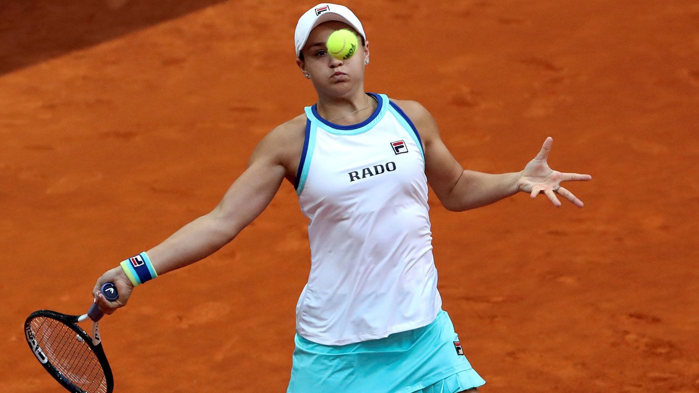 Ash Barty makes it 10 in a row at Madrid Open, downing Danielle Collins on clay