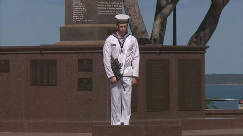 A ceremony was held today in Darwin's Bicentennial Park to mark the 80 years since the bombings. 