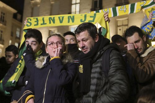 Fans of Sala's former club Nantes turned out in force for a vigil in the city centre.