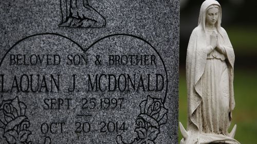 Grave site of slain teenager Laquan McDonald.