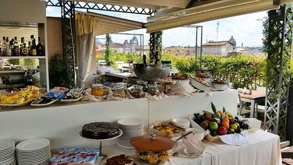 Roof terrace buffet (Hotel Indigo)