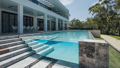 Real estate design luxury house swimming pool 