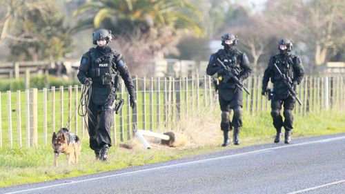 Police surround the scene in Gordonton.