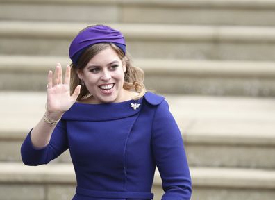 Princess Beatrice pictured at the wedding of Princess Eugenie and Jack Brooksbank in 2018