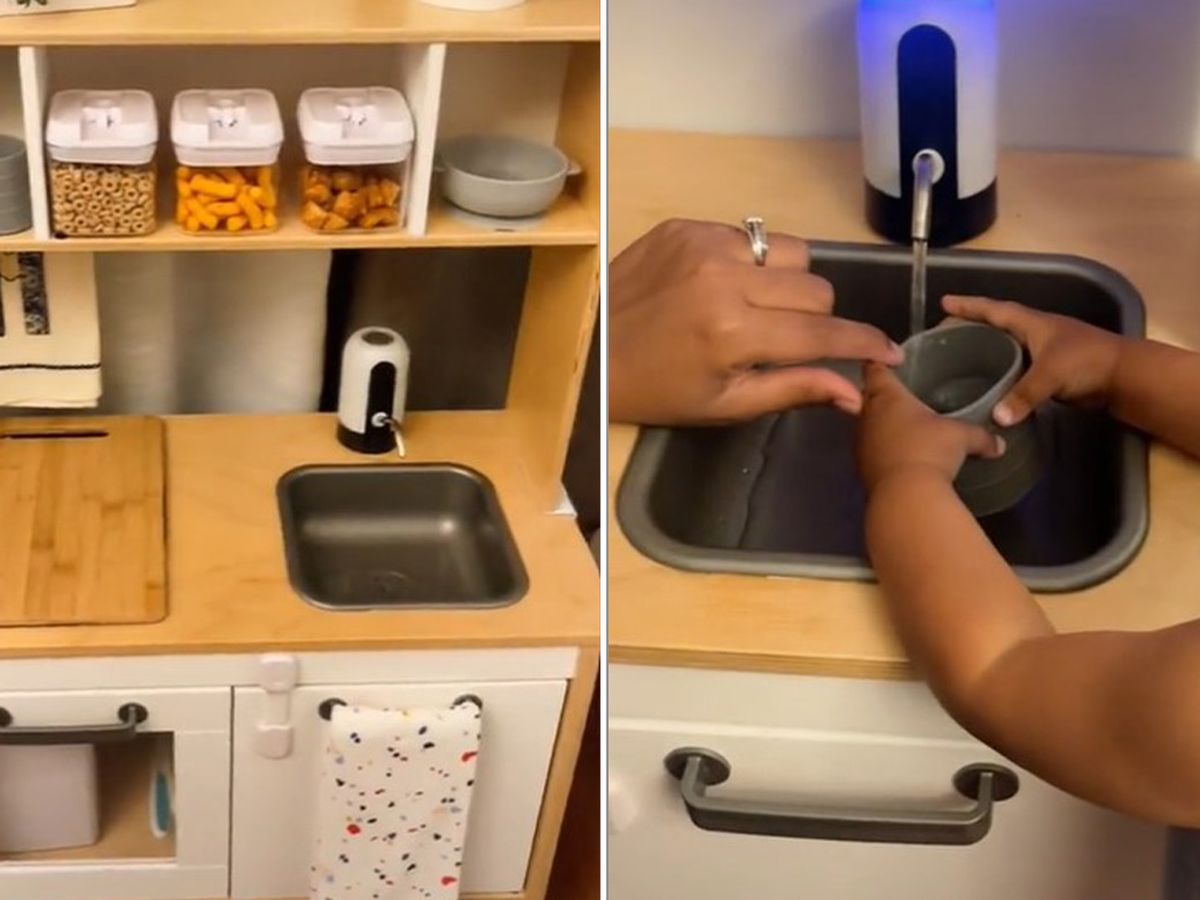 Dad transforms toy IKEA kitchen into fully functioning kitchen