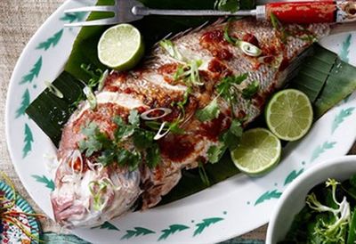 Whole tamarind snapper