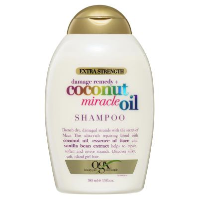 <a href="https://www.chemistwarehouse.com.au/buy/83088/ogx-extra-strength-coconut-miracle-oil-shampoo-385ml?gclid=CjwKCAjw-dXaBRAEEiwAbwCi5oaKoMSi_IYvbSlcbzsJ9mf5D3cRiRvxbwhcC7Dj53aecILFQY1_-BoC5LoQAvD_BwE" target="_blank" title="OGX Extra Strength Coconut Miracle Oil Shampoo 385ml, $8.99">OGX Extra Strength Coconut Miracle Oil Shampoo 385ml, $8.99</a>