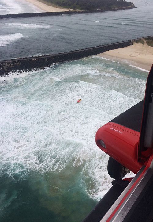 The search for a missing swimmer off the coast of Ballina, has been suspended and will resume in the morning.