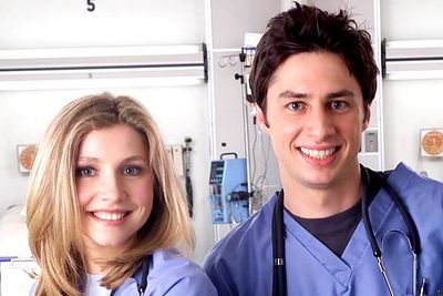 Over this medical sitcom's eight-season run (nine if you count that tragic quasi-spin-off), J.D. and Sarah (Zach Braff and Sarah Chalke) were together. Then they were apart. Then they were together. Then they were apart. Over and over again. <I>Make up your minds</I>! In the final season they finally decided to... you know what? No one even cared by then.