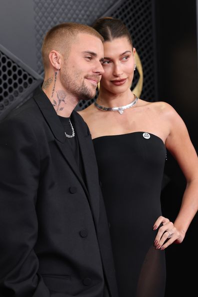 Justin Bieber and Hailey Bieber Grammys 2026