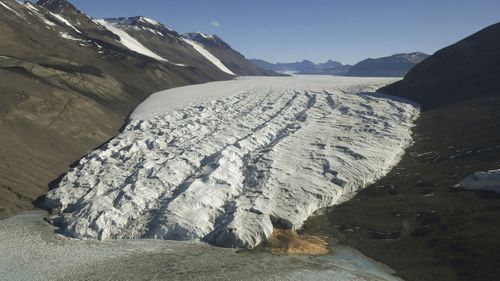 2016 file photo shows the Taylor Glacier near McMurdo Station, Antarctica.