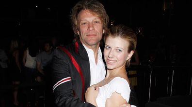 Rock star Bon Jovi and his daughter Stephanie Bongiovi. (Getty)