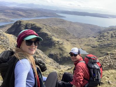 Allira and Jacob hiking