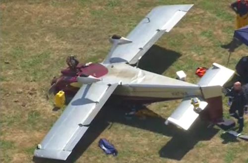 A plane has flipped on its head during landing on French island, south-east of Melbourne.The plane took off from nearby Toorabin Airport on Saturday afternoon and was in the air for nine minutes before it landed and flipped on French Island just before 2:30pm.