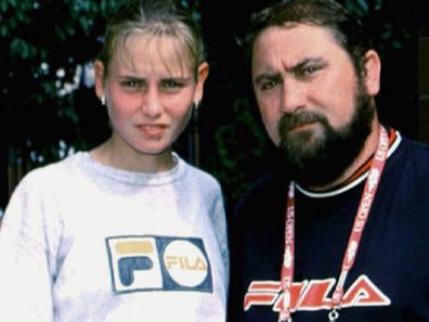 Damir Dokic and tennis pro daughter Jelina together during 1999 US Open. (Getty)