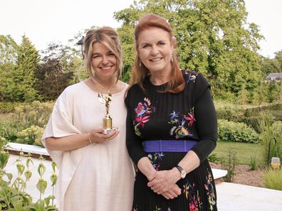 Acala Stem founder Leanne Savage with Sarah, Duchess of York in London.