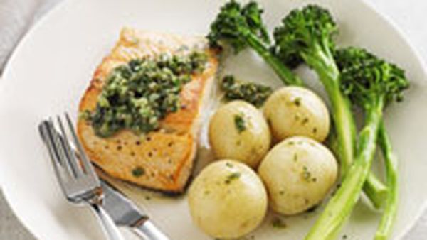 Salmon with salsa verde