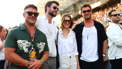 Luke Hemsworth, Liam Hemsworth, Gabriella Brooks and Chris Hemsworth