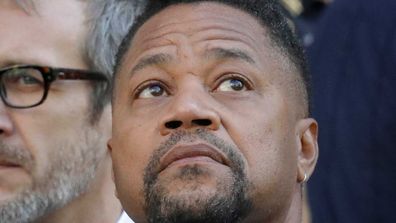 Cuba Gooding Jr., listens during a press conference after leaving court, where he pleaded not guilty to sexual misconduct charges, Tuesday Oct. 15, 2019, in New York