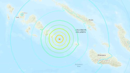Earthquake Solomon Islands Friday 15 October.