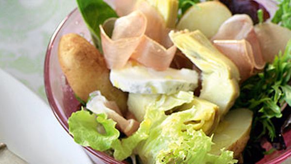 Artichoke, prosciutto & potato salad