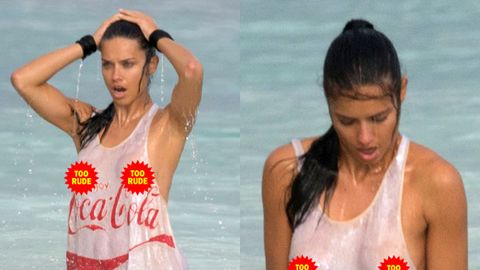 Adriana Lima Gets Wet And Wild In One Woman Wet T Shirt Comp