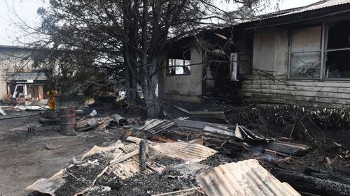 Burnt property in Berambing.