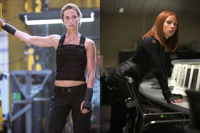 Before Scarlett Johansson could try on that figure-hugging ensemble, Emily Blunt was in talks to play Russian assassin Black Widow.<br/><br/>Unfortunately for her she was already under contract to star in Jack Black's <i>Gulliver's Travels</i>.<br/><br/>Left: Emily in <i>Edge of Tomorrow</i> / Warner Bros. Right: Scarlett as Back Widow / Marvel.<br/>